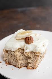 Sour cream is the key to getting a light, fluffy crumb in this cake. Banana Bread Cake Cream Cheese Frost Wonkywonderful