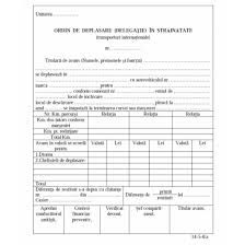 Ordin de deplasare delegatie model completat. Ordin Deplasare In Strainatate Format A5 Tipar Fata Verso 100 File Carnet