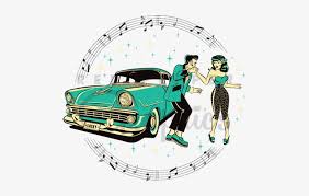 & she screamed at the tv when elvis appeared on the ed sullivan show.what wonderful memories.miss my sister & the good old days.enjoyed pinning these & hope you enjoy them too!!. Rock And Roll Dancers With Vintage Car 100 Hits Rock N Roll Transparent Png 500x466 Free Download On Nicepng