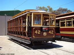 Early Adelaide Tram Opened Sided Commonly Called The Toast Rack Tram Restored At The St Kilda Tram Museum South Australia Foto Cielo