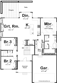 The best single story house floor plans. 1 Story Modern House Plan Atlanta Heights