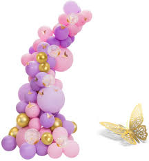 Check spelling or type a new query. Amazon Com 118pcs Pastel Pink And Purple Balloons Garland Arch Kit With Gold Butterfly Stickers For Baby Shower Girls Birthday Party Wedding Engagement Anniversary Christmas Festival Decorations Toys Games