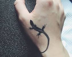 Brightly colored geometric stylized amphibian or exotic lizard icon. Salamander Tattoo Etsy