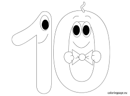 Number Ten Coloring Page Coloring Pages Abc Coloring Pages Math Activities Preschool