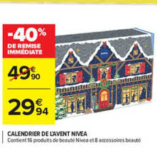 Offre Calendrier De L Avent Nivea 40 De Remise Immediate Chez Carrefour Market For decades, nivea has been taking care of all your skin care and personal hygiene needs. offre calendrier de l avent nivea 40