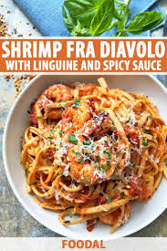 Shrimp Fra Diavolo Italian Shrimp Linguine With Spicy Sauce Foodal Recipe Spicy Shrimp Pasta Seafood Dishes Shrimp Dishes