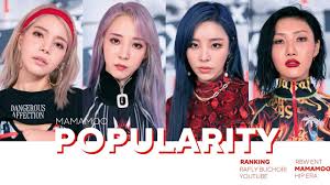Solar february 21, 1991 leader vocalist. Mamamoo Popularity Ranking 2019 Hip Era Youtube