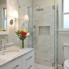 White marble walk in shower. Gorgeous Bathrooms With Marble Tile