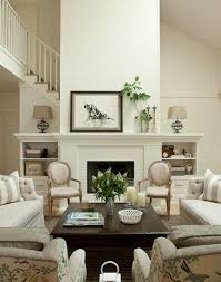 Furniture Farmhouse Formal Living Room Ideas With White Elegant Sofa Set Also Gray Armchairs With Natural Fab Interiores Sala Com Lareira Decoracao Sala Estar
