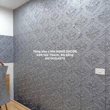 XỐP DÁN TƯỜNG HOA VĂN MÀU XÁM ⋆ LINH HOME DECOR