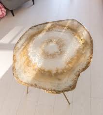Original Resin Geode Table In 2020 Resin Table Resin Table Top Geode Decor