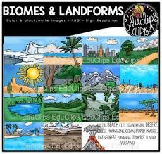 Biomes And Landforms 1 Clip Art Bundle Educlips Clipart Biomes Art Bundle Clip Art