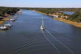 A Sailboat On The Intracoastal Waterway At Oak Island Nc Family Beach Vacation Oak Island Beautiful Beaches