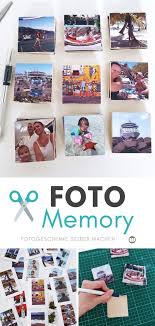 Dieses schöne memory zum ausdrucken kann man mit der hübsch illustrierten vorlage einfach selber machen oder mit kindern basteln. Diy Fotogeschenk Foto Memory Selbst Gestalten Basteln