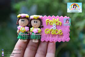 Twins Hawaiian Luau Birthday Clay Souvenir Ref Magnet By Claylandshop Manualidades En Porcelana Fria Manualidades Porcelana Fria