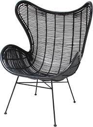 stoel egg fauteuil zwart rotan hk living kopen rotan stoelen stoelen stoel egg