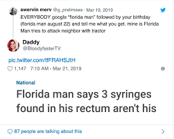 Wants to know why manatees are dying by gary fineout 06/24/2021 06. The Florida Man Challenge Most Hilarious 19 Tweets
