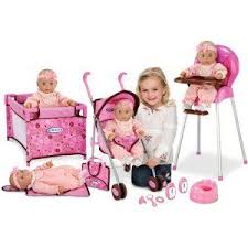 Amazon Com Graco Baby Doll Playset Stroller Swing Pack N Play Lite Playpen Tray Potty Travel Bag 2 Baby Monitors Graco Baby Baby Dolls Baby Monitors