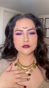 Spooky season is here 👻 Easy fortune teller makeup look 🔮 Products:  @elfcosmetics camo cc cream @plouise_makeup_academy hold you down brow  balm, cream bronzer palette, hocus pocus palette, play your ...