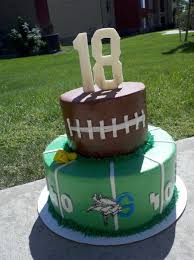 Birthday Cakes For 10 Year Old Boy Football 18th Birthday Football Cake Football Cake 18th Cake Graduation Cakes