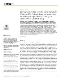 PDF) Comparison of stool collection and storage