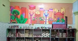 15 Gambar Lukisan Dinding Sekolah Paud Bentuk Bangunan Dan Pola Tata Ruang Paud Halaman All Download Konsep Tk Islam Di 2020 Lukisan Dinding Mural Gambar Dinding