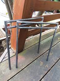 男前 初めての溶接diyでキャンプ用のアイアンラックを自作しました けーblog スチール家具 インテリア 収納 アウトドア テーブル