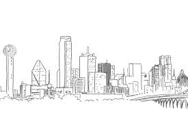Choose your favorite dallas skyline drawings from 10 available designs. Sketch Of Dallas Skyline Monogram Art Dallas Skyline Art