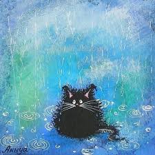 Pin By Darlene Mccue On Animals Cat Art Illustration Black Cat Art Cat Painting