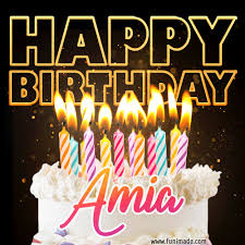 Amia is a community committed to the vision of a world where informatics transforms people's care. Amia Animated Happy Birthday Cake Gif Image For Whatsapp Download On Funimada Com