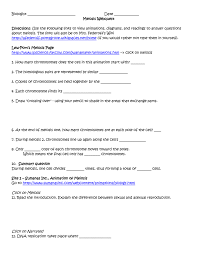 This is different to what happens in mitosis and meiosis ii. Meiosis Webquest