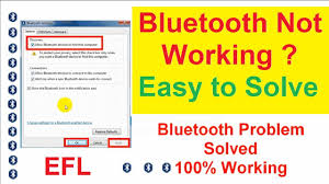 Nov 06, 2020 · bluetooth is a revolutionary change in the technology era because it allows you to perform various tasks of connectivity without the use of any wire. How To Fix Bluetooth Problems Of Windows 7 8 10 Bluetooth Device Connected But Not Working Youtube