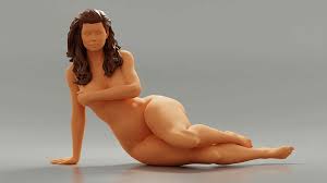 3D-Datei Nackte Frau bedeckt Brüste - Pose 2 3D-Druck Modell  🫦・3D-druckbare Vorlage zum herunterladen・Cults