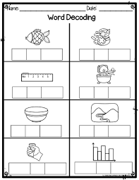 Kindergarten Word Decoding Practice Assessment Worksheets For Kindergarten Special Educ Kindergarten Worksheets Kindergarten Worksheets Printable Worksheets