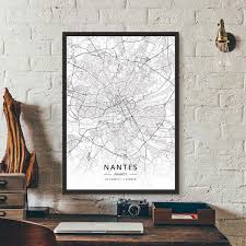 L'expression « noir et blanc » désigne des genres techniques en photographie, au cinéma, à la télévision. Affiche Noir Et Blanc Carte Villes De France Le Meilleur De Aliexpress