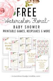 You can print this game in a design that matches the theme of your bridal shower party. Free Watercolor Floral Printable Baby Shower Package Games Keepsakes Diaper Raffle Books For Baby And More Instant Download Instant Download Printables Free Baby Shower Printables Baby Shower Printables