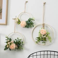Hanging macrame backdrop with flowers looks ethereal. Cilected Wood Wall Hanging Decoration Garland Artificial Rose Flower Hoop Wreath For Wedding Backdrop Wall Hanging Floral Wreath Buy At The Price Of 6 82 In Aliexpress Com Imall Com
