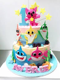 2nd Birthday Baby Shark Cake Decorations Baby Sharks Buttercream Cakes 2 Little Aprons Shark Birthday Cakes Shark Cake Construction Birthday Cake
