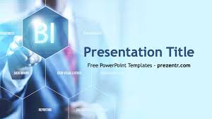 Free blue stratup business presentation template features. Free Business Intelligence Ppt Template Prezentr Ppt Templates