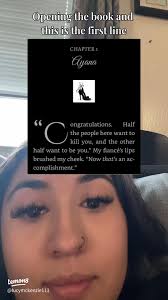 Hooked by the first line in the book 💚