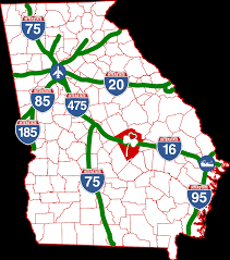 Georgia interstate highway system map. Transportation Dublin Laurens County Development Authority