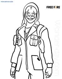 Dibujos para imprimir y colorear. Fre Fire Para Colorear Fre Fire Para Colorear Alok 1000 Desenhos Para Colorir