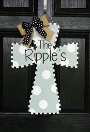 Pin By Tyler Mckenzie On Diy Crafts Cross Door Hangers Door Hangers Door Decorations