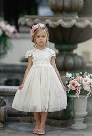 Luciana Cap Sleeve Lace Flower Girl Dress Ivory Wedding Flower Girl Dresses Flower Girl Dresses Vintage Flower Girl Dress Lace