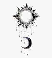 The shapes all have the basis of an ellipse because the moon is never very far. Tumblr Black And White Png Sun And Moon Black And White Transparent Png Kindpng