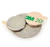 Custom Permanent N52 Round Shape Magnet Small Disc Circular Neodymium  Magnetic Materials with 3m Adhesive for Industrial