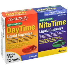 Assured Multi Symptom Daytime And Nighttime Liquid Capsules 12 Ct Packs Capsule Mucus Relief Symptoms