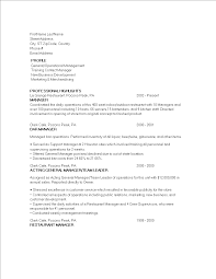 The secret to making your resume shine is your objective statement. Restaurant Marketing Manager Resume Example Templates At Allbusinesstemplates Com