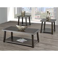 Save 5% on 2 select item (s) each of the pieces in this coffee table set are equipped with a bottom shelf for storing magazines, games or decorative art. Brassex Indira 3 Piece Contemporary Coffee Table Set Walnut Rona