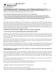 Saat ini, saya belajar di jurusan bahasa inggris universitas lampung dengan ipk 3,5o dan berumur 24 tahun juga. Contoh Interview Kerja Dalam Bahasa Inggris Beserta Artinya Ilmusosial Id